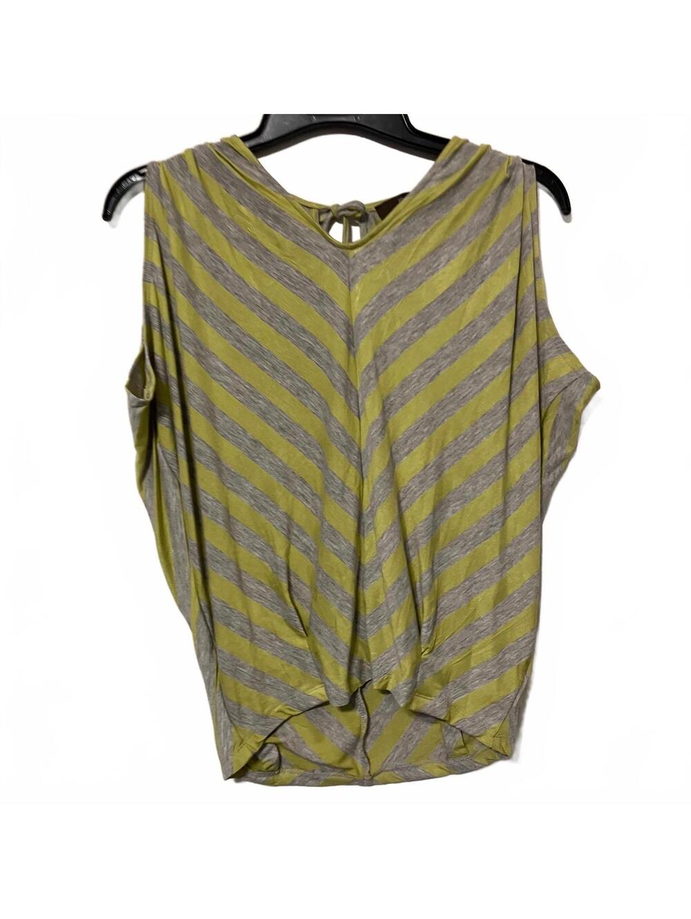 Fenn Wright Manson Sleeveless Striped Yellow Gray Whimsigoth Top Women Small-New